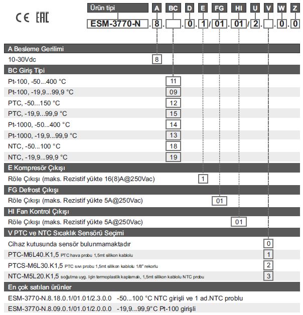 esm-3770-n-klima-kontrol-cihazi KODLAR